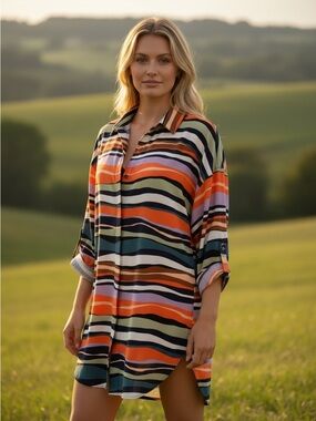 Anne Cole Tunic Swim Coverup size M